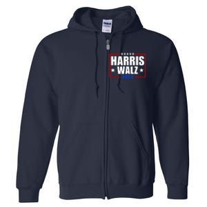 President Harris Walz 2024 Kamala Harris Tim Walz Vote Full Zip Hoodie