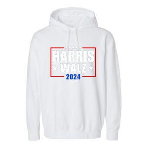 President Harris Walz 2024 Kamala Harris Tim Walz Vote Garment-Dyed Fleece Hoodie