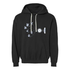 Praise Him With The Strings Psalm 150:4 Christian Guitar Garment-Dyed Fleece Hoodie