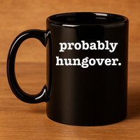 Probably Hungover Weekend Party Drinking Joke 11oz C Handle Ceramic Mug