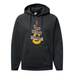 Praise Him With The Strings Jesus Acoustic Guitar Christian Performance Fleece Hoodie