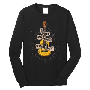 Praise Him With The Strings Jesus Acoustic Guitar Christian Long Sleeve Shirt