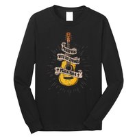 Praise Him With The Strings Jesus Acoustic Guitar Christian Long Sleeve Shirt