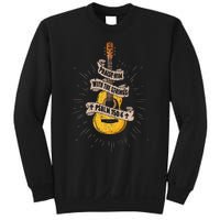 Praise Him With The Strings Jesus Acoustic Guitar Christian Sweatshirt