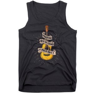 Praise Him With The Strings Jesus Acoustic Guitar Christian Tank Top