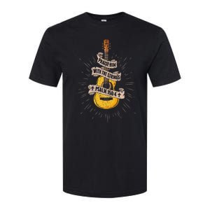 Praise Him With The Strings Jesus Acoustic Guitar Christian Softstyle CVC T-Shirt