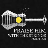 Praise Him With The Strings Christian Guitar Player Ladies PosiCharge Tri-Blend Wicking Tank