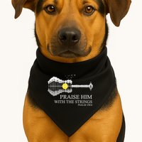 Praise Him With The Strings Christian Guitar Player USA-Made Doggie Bandana
