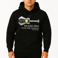 Praise Him With The Strings Christian Guitar Player Hoodie