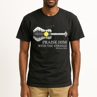 Praise Him With The Strings Christian Guitar Player Tall T-Shirt