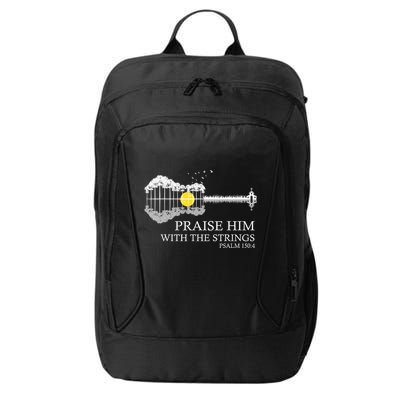 Praise Him With The Strings Christian Guitar Player City Backpack
