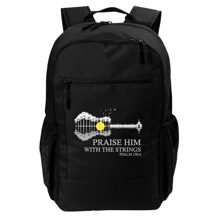 Praise Him With The Strings Christian Guitar Player Backpack