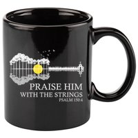 Praise Him With The Strings Christian Guitar Player 11oz C Handle Ceramic Mug