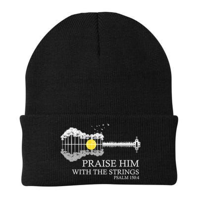 Praise Him With The Strings Christian Guitar Player Beanie