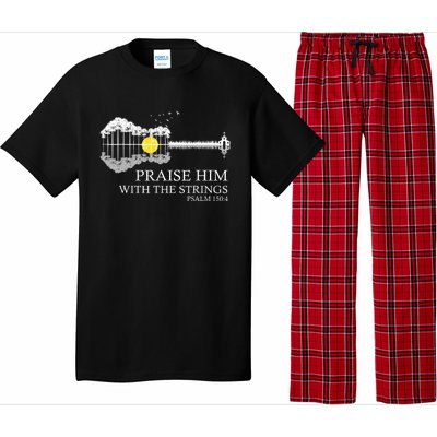 Praise Him With The Strings Christian Guitar Player Pajama Set