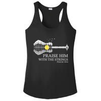 Praise Him With The Strings Christian Guitar Player Ladies PosiCharge Competitor Racerback Tank