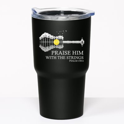 Praise Him With The Strings Christian Guitar Player Tumbler