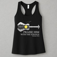 Praise Him With The Strings Christian Guitar Player Womens Tank Top
