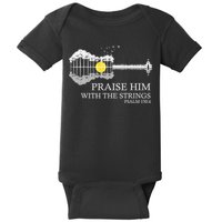 Praise Him With The Strings Christian Guitar Player Baby Bodysuit