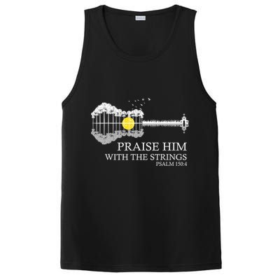 Praise Him With The Strings Christian Guitar Player PosiCharge Competitor Tank
