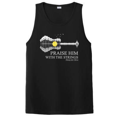 Praise Him With The Strings Christian Guitar Player PosiCharge Competitor Tank