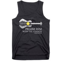 Praise Him With The Strings Christian Guitar Player Tank Top