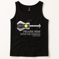 Praise Him With The Strings Christian Guitar Player Tank Top