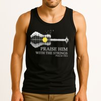 Praise Him With The Strings Christian Guitar Player Tank Top