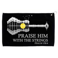 Praise Him With The Strings Christian Guitar Player Grommeted Golf Towel