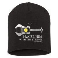 Praise Him With The Strings Christian Guitar Player Short Acrylic Beanie