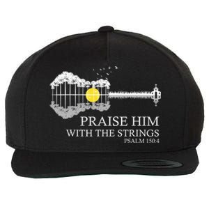 Praise Him With The Strings Christian Guitar Player Wool Snapback Cap