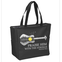 Praise Him With The Strings Christian Guitar Player Zip Tote Bag