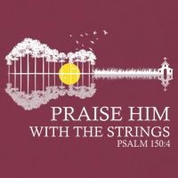 Praise Him With The Strings Christian Guitar Player 16oz Travel Tumbler