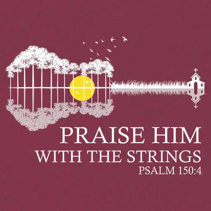 Praise Him With The Strings Christian Guitar Player 16oz Travel Tumbler