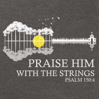 Praise Him With The Strings Christian Guitar Player Cotton Canvas Backpack