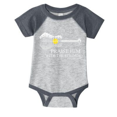 Praise Him With The Strings Christian Guitar Player Infant Baby Jersey Bodysuit
