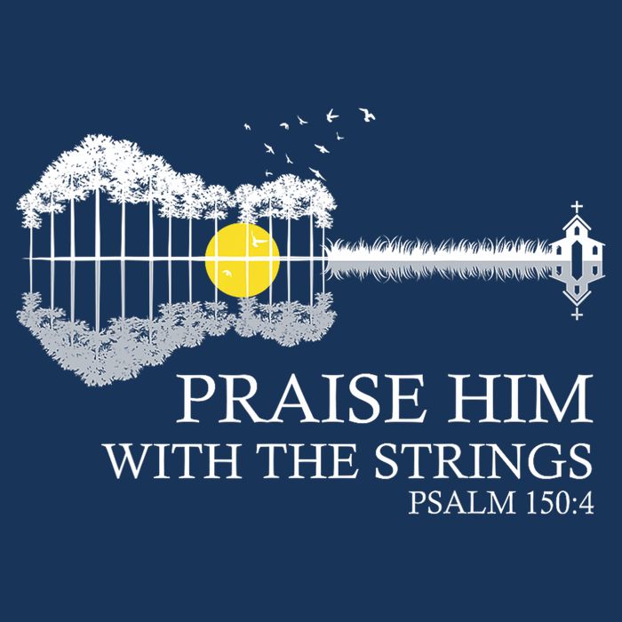 Praise Him With The Strings Christian Guitar Player Infant Baby Jersey Bodysuit