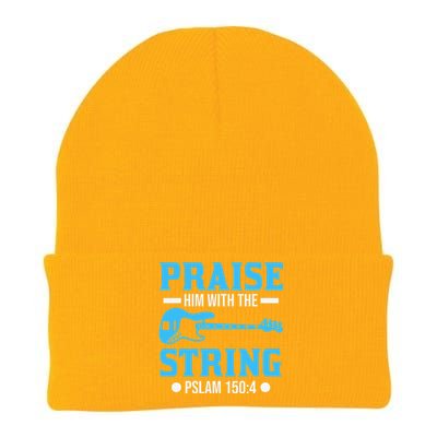 Praise Him with the Strings Christian for Guitar Player Knit Cap Winter Beanie