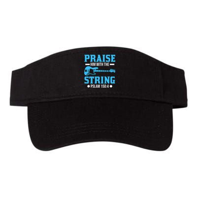 Praise Him with the Strings Christian for Guitar Player Valucap Bio-Washed Visor