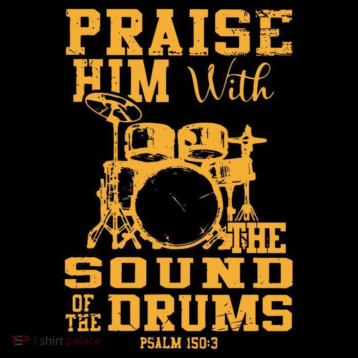 Praise Him With The Sound Of The Drums Psalm 150;3 Christian Stripe Pom Pom Beanie