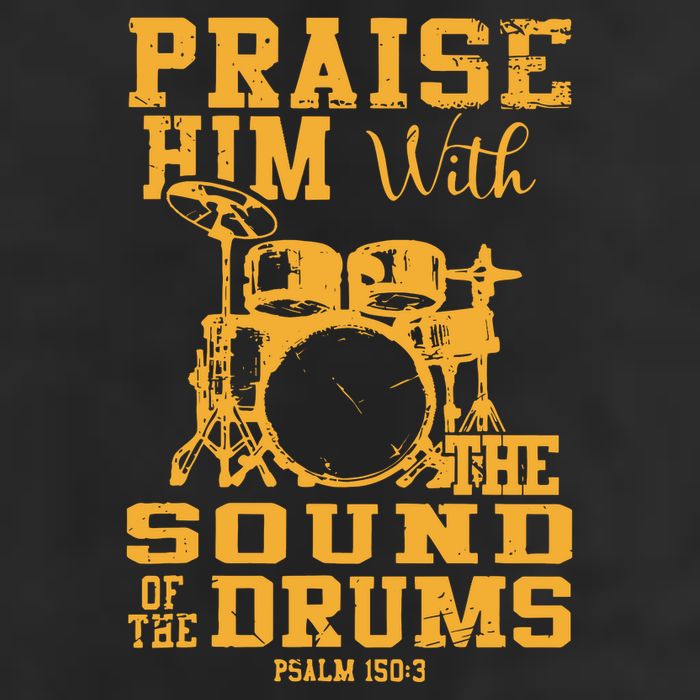 Praise Him With The Sound Of The Drums Psalm 150;3 Christian 15oz Campfire Ceramic Mug