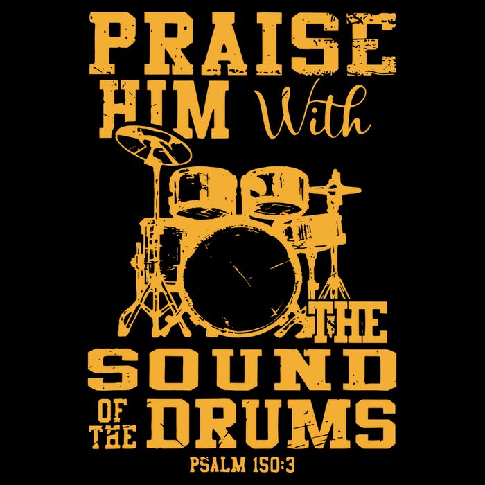 Praise Him With The Sound Of The Drums Psalm 150;3 Christian Wool Snapback Cap