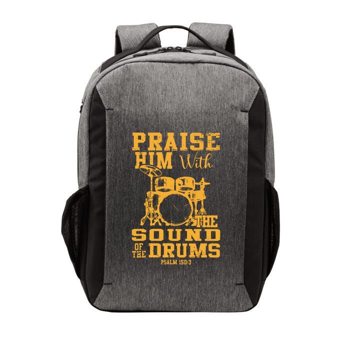 Praise Him With The Sound Of The Drums Psalm 150;3 Christian Vector Backpack