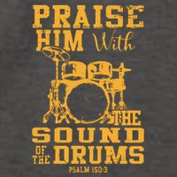 Praise Him With The Sound Of The Drums Psalm 150;3 Christian Vector Backpack