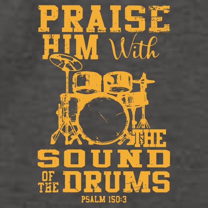 Praise Him With The Sound Of The Drums Psalm 150;3 Christian Vector Backpack