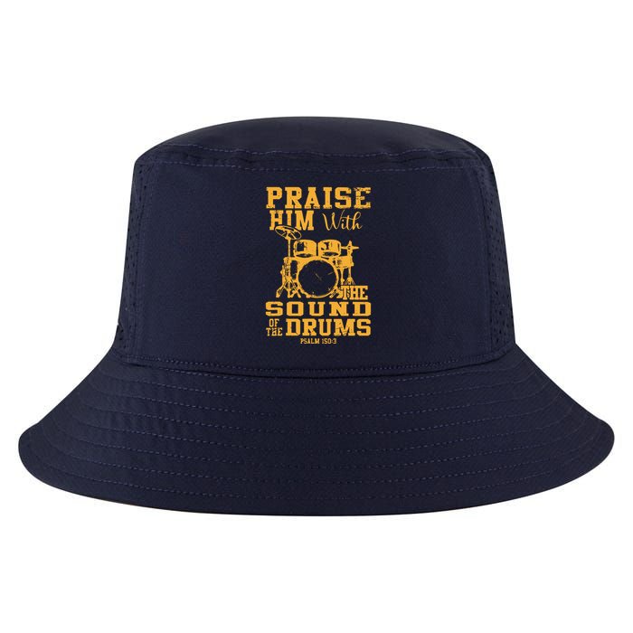 Praise Him With The Sound Of The Drums Psalm 150;3 Christian Cool Comfort Performance Bucket Hat