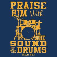 Praise Him With The Sound Of The Drums Psalm 150;3 Christian Flat Bill Trucker Hat