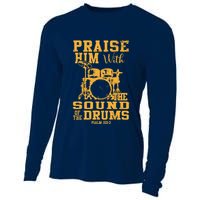 Praise Him With The Sound Of The Drums Psalm 150;3 Christian Cooling Performance Long Sleeve Crew