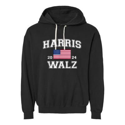 President Harris Walz 2024 Kamala Harris Tim Walz Vote Garment-Dyed Fleece Hoodie