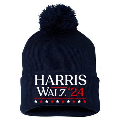 President Harris Walz 2024 Election Tim Kmala Pom Pom 12in Knit Beanie